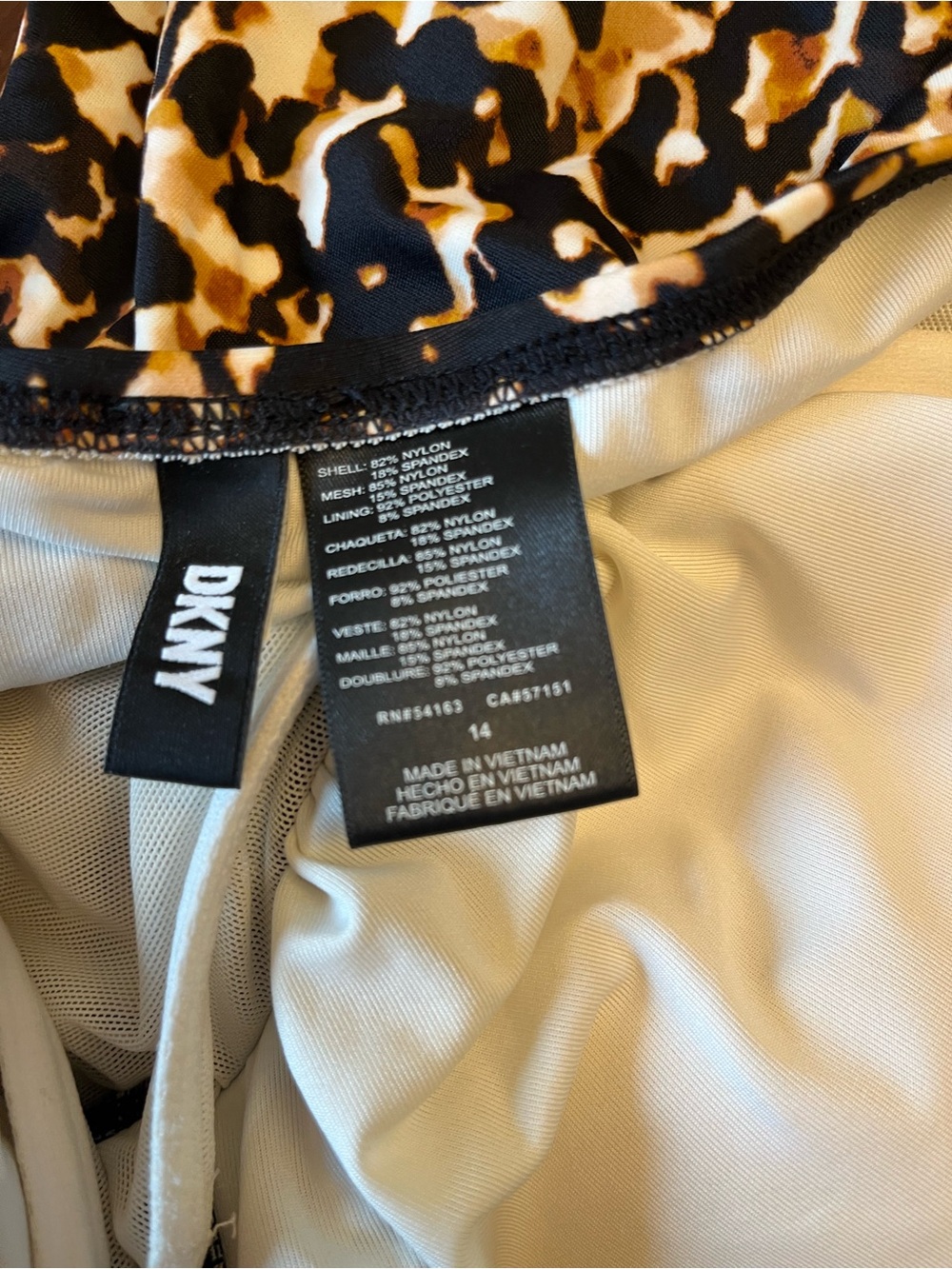 Dkny Leopard-Print One-Piece Swimsuit - Black, Brown & Cream - Picture 5 of 5